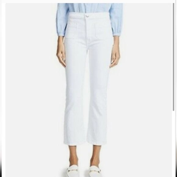 White Current/Elliott ultra high waist kick jeans with patch pockets size 29! - Picture 3 of 14